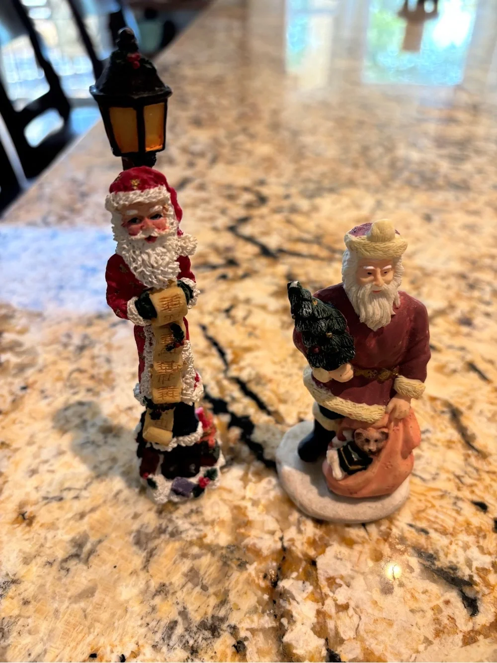 Pair of Santa Claus Figurines